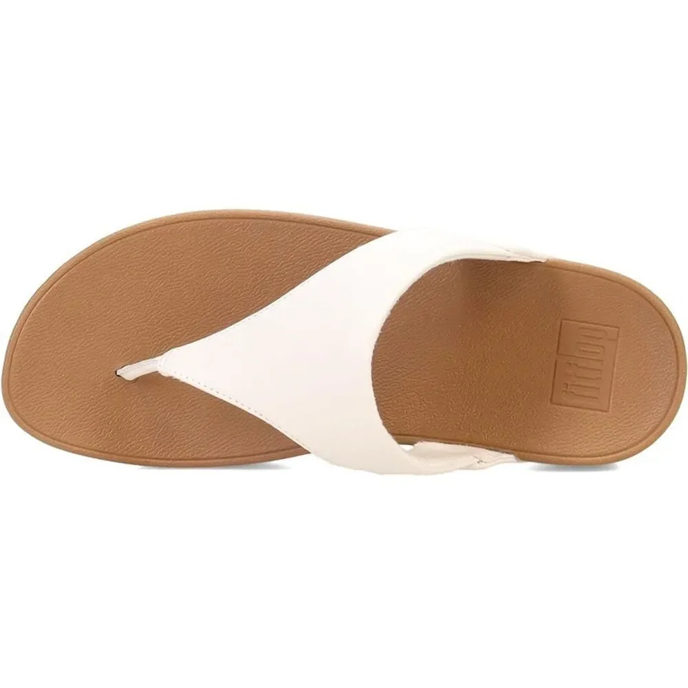 FitFlop Women's Lulu White Leather Wedge Sandals Size 10 Casual Summer